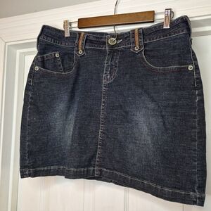 Vintage Y2K Shampoo Dark Blue Mini Skirt Size 16